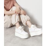 ホワイト(901) | ゴールドライン厚底フラットスニーカー | ESPERANZA