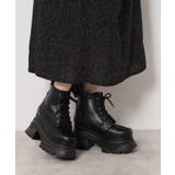 レースアップバックル厚底ブーツ | ESPERANZA | 詳細画像1 