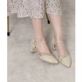 ポインテッドトゥパール調付きセパレートパンプス | ESPERANZA | 詳細画像2 