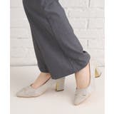 ベージュ(352) | ジュエルブロックヒールパンプス | ESPERANZA