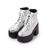 シルバー(208) | 厚底レースアップブーツ | ESPERANZA