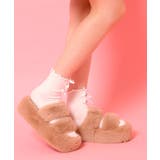 ベージュ(452) | 厚底フェイクファーサンダル | ESPERANZA