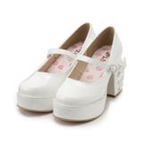 ホワイト(201) | 厚底ヒールレースアップパンプス | ESPERANZA