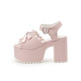 地雷系 厚底リボンレースアップサンダル | ESPERANZA | 詳細画像5 