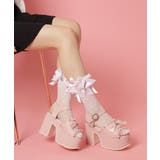 地雷系 厚底リボンレースアップサンダル | ESPERANZA | 詳細画像21 