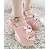 地雷系 厚底リボンレースアップサンダル | ESPERANZA | 詳細画像41 