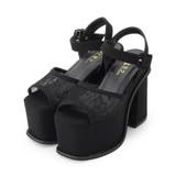 ブラック(319) | 厚底レースサンダル | ESPERANZA