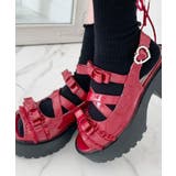 レッド(262) | 厚底レース付きリボンベルトサンダル | ESPERANZA