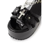 厚底ハートチェ―ン付き十字架サンダル | ESPERANZA | 詳細画像9 