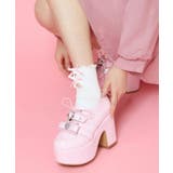 夢見る厚底キラキラハート付きパンプス | ESPERANZA | 詳細画像18