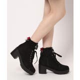 ブラック(119) | 【らくちん履き心地】一体厚底レースアップブーツ | ESPERANZA