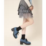 ブルー(193) | 【らくちん履き心地】厚底レースアップパンプス | ESPERANZA