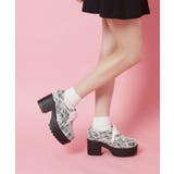 ブラック(919) | 厚底サテンリボンレースアップヒールシューズ | ESPERANZA