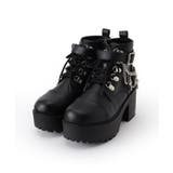 厚底十字架チャーム付きチェーンブーツ | ESPERANZA | 詳細画像14 