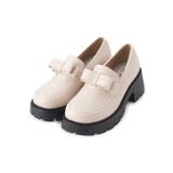 アイボリー(004) | 【抗菌・消臭】リボン付きローファーパンプス | ESPERANZA