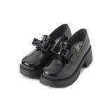 ブラック(619) | 【抗菌・消臭】リボン付きローファーパンプス | ESPERANZA