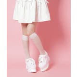 ホワイト(401) | 【新色追加】サテンリボンレースアップ厚底スニーカー | ESPERANZA