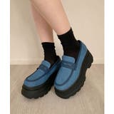 厚底2段ソールローファーパンプス | ESPERANZA | 詳細画像1 