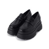 ブラック(019) | 厚底2段ソールローファーパンプス | ESPERANZA