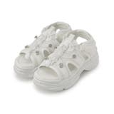 ホワイト(001) | 軽量 厚底ビジュースポサン | ESPERANZA