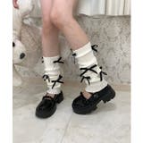 厚底 リボン付きダブルストラップパンプス | ESPERANZA | 詳細画像24