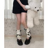 厚底 リボン付きダブルストラップパンプス | ESPERANZA | 詳細画像33