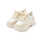 ベージュ(052) | 厚底韓国ファッションダットスニーカー | ESPERANZA
