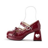 厚底ハートヒールストラップパンプス | ESPERANZA | 詳細画像5