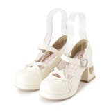 アイボリー(204) | 厚底ハートヒールストラップパンプス | ESPERANZA