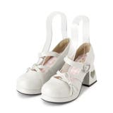 グレー(212) | 厚底ハートヒールストラップパンプス | ESPERANZA