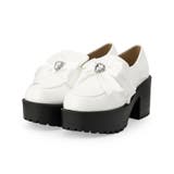 リボン付厚底ローファーパンプス | ESPERANZA | 詳細画像10 