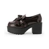 リボン付厚底ローファーパンプス | ESPERANZA | 詳細画像14 