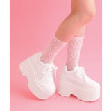 ホワイト(001) | 厚底レースアップスニーカー | ESPERANZA