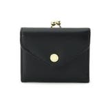 ブラック(019) | メール型がま口財布 3つ折り財布 | ESPERANZA