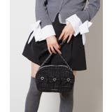 ブラック(019) | ツイードリボンショルダーバッグ | ESPERANZA