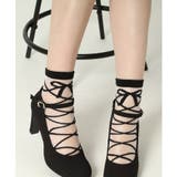 シースルー編み上げリボン 靴下 | ESPERANZA | 詳細画像1 