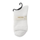 ホワイト(001) | 【3足組】ラメ無地クルーソックス | ESPERANZA