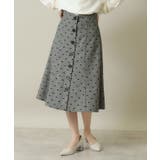 【後ろウエストゴム/手洗い可】ヘリンボーンスカート | ITS'DEMO | 詳細画像1