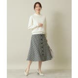 【後ろウエストゴム/手洗い可】ヘリンボーンスカート | ITS'DEMO | 詳細画像2