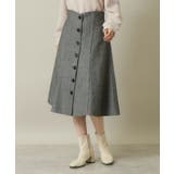 【後ろウエストゴム/手洗い可】ヘリンボーンスカート | ITS'DEMO | 詳細画像5