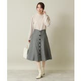 【後ろウエストゴム/手洗い可】ヘリンボーンスカート | ITS'DEMO | 詳細画像6