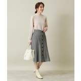 【後ろウエストゴム/手洗い可】ヘリンボーンスカート | ITS'DEMO | 詳細画像7