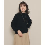 ブラック(019) | ラメ総針ハイネックニット | ITS'DEMO