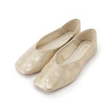 ゴールド(007) | 【3E対応】スクエアフラットシューズ | ITS'DEMO