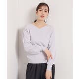 ライトグレー(011) | 【手洗い可】アンジェリーナ総針vネックニット | ITS'DEMO