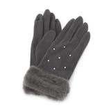 ストーン付ファーカフスグローブ | ITS'DEMO | 詳細画像1 