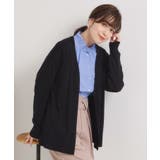 ブラック(019) | 【手洗い可/アンチピリング】着流しカーディガン | ITS'DEMO