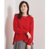 レッド(062) | 【静電気防止/手洗い可】クリーミータッチクルーネックニット | ITS'DEMO