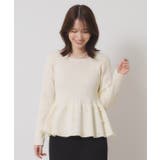 【手洗い可】ペプラムニット | ITS'DEMO | 詳細画像1 