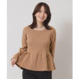 【手洗い可】ペプラムニット | ITS'DEMO | 詳細画像9 